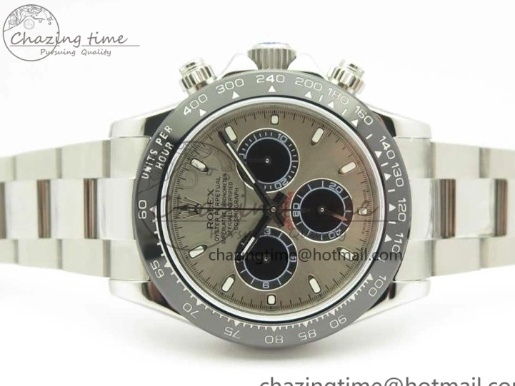 on SS Daytona Ceramic Best JHF Bracelet Edition Dial Bezel 116519 A4130 Gray 1226